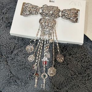 Zara Floral Collar Charm Choker